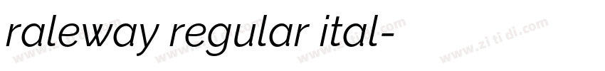 raleway regular ital字体转换